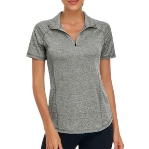 LURANEE Short Sleeve Moisture Wicking Athletic Shirt- Quarter Zip